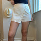 white studded wrap skort