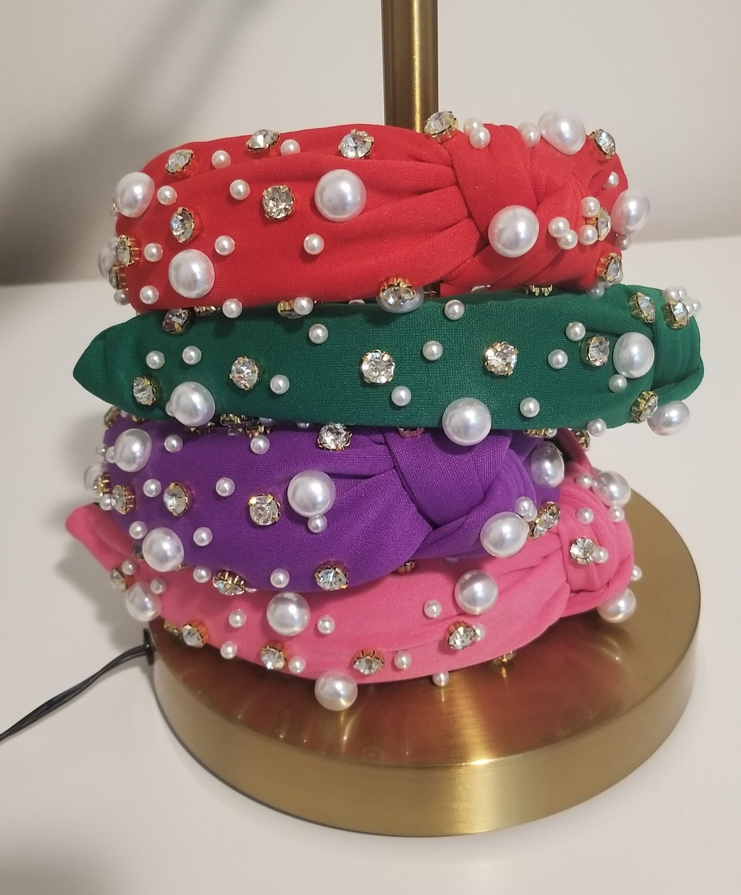 rhinestone & pearl headband - multiple colors