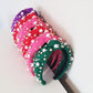 rhinestone & pearl headband - red, pink, green, purple