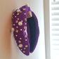 rhinestone & pearl headband - purple