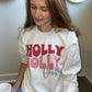 graphic Christmas sweatshirt, "Holly Jolly Christmas"