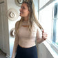taupe cutout sweater
