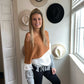 fringe colorblock sweater