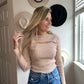 taupe cutout sweater