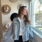 pearl and rhinestone denim jacket