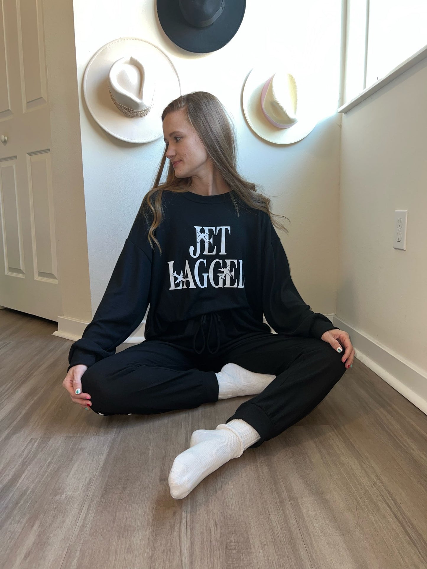 "jet lagged" sweater