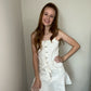 white overall dress