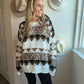 neutral Aztec sweater, oversized
