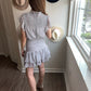 smocked floral dress